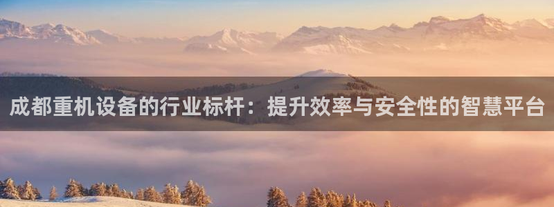 威九国际66m66模式视频：成都重机设备的行业标杆：提升效率