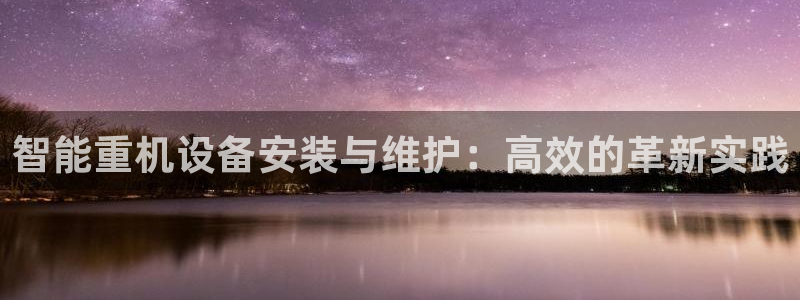 威九国际66m66m：智能重机设备安装与维护：高效的革新实践
